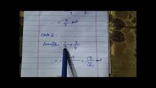 addition and subtraction of a fraction number