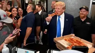 Trump Shows Up At A Local Pizza Shop And The Crowd Goes Wild