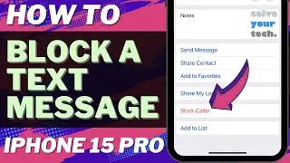 How to Block a Text Message on iPhone 15 Pro