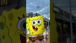 SpongeBob drinks the Grimace Shake