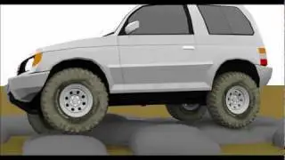 Mitsubishi Pajero mk2 SWB 3D sketchup model rigged with sketchyphysics