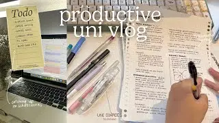 productive uni study vlog 📓 lots of studying and note-taking, traditional handwritten notes