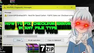 How to fix checksum error in window  xp, 7 and 10 | #winrar #7zip #extraction