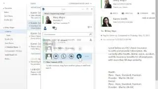 Office 365 Send an Instant Message or Email or Start a Call from a Contact Card