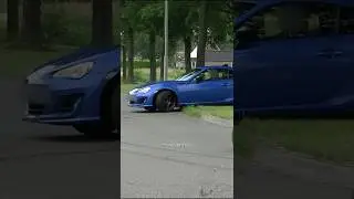 Subaru BRZ near Crash while Leaving car show💀😭 #crash #carsleaving #carmeet #nearcrash