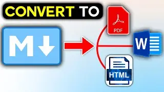 How to Convert Markdown Files to PDF, Word, HTML, and Images in VSCode