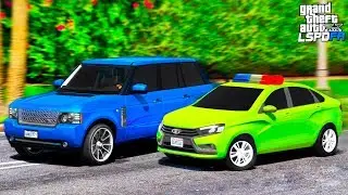 ПОЛИЦЕЙСКИЕ БУДНИ В GTA 5 - КУПИЛ LADA VESTA ДЛЯ РАБОТЫ В ПОЛИЦИИ! ПЕРВАЯ ПОГОНЯ ЗА РЕНЖОМ! 🌊ВОТЕР