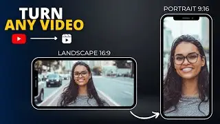 How to convert horizontal video to vertical | Portrait video ko landscape kaise banaye  16:9 to 