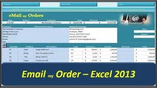 Excel VBA - Email my Order - Excel 2013