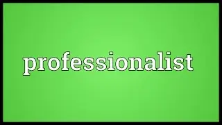 Professionalist Meaning