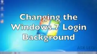 Changing the Windows 7 Login Background