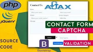 Contact form in PHP and AJAX with validations | Sending email from contact form  | Source Code