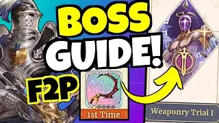 FREE LEGENDARY GEAR - Weapon Trial 1 GUIDE & F2P TEAM!!! [Sword of Convallaria]