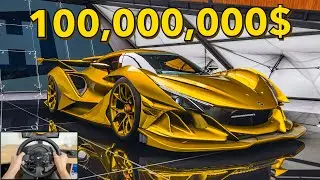 0$ Vs 100,000,000$ Car in Forza Horizon 5 | Steering Wheels Gameplay