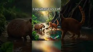 Capybara vs orange Cat 