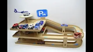 DIY Car track with Parking of cardboard