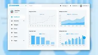 Admin Dashboard Design Using HTML CSS & JavaScript | Responsive Admin Dashboard HTML CSS