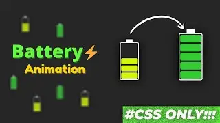 😯TRENDING!! CSS Animation🤩CSS Battery Animation using HTML and CSS | CSS Animation Effects