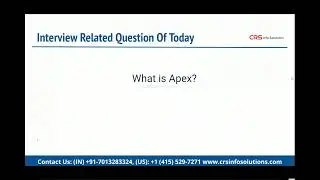 Salesforce developer Interview questions and answers Part 1 | What is Apex?