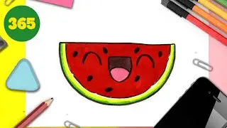 HOW TO DRAW A CUTE WATERMELON KAWAII 💖 Cute drawings 💖