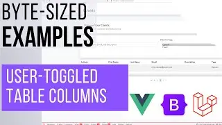 User-Toggled Table Columns with Laravel and Vue 3