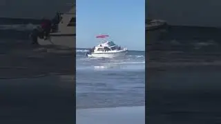 Dozens of people poured off a beached boat in Mission Beach, San Diego. #news