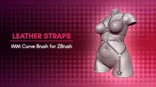 Leather Straps - Leather Harness Builder IMM Brush for ZBrush 2021