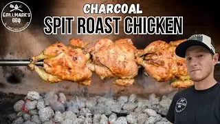 How to Roast a Whole Chicken on a Charcoal Spit Rotisserie