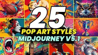 25 Midjourney POP ART STYLES l Creative and Unique