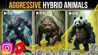 Make your own Aggressive AI Hybrid Animal with 50-50 Blend | Hybrid Animals AI