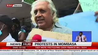 Mombasa residents take to the streets to protest against the Finance Bill 2024