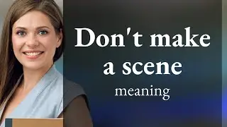 Don't Make a Scene: Understanding Its Use in English