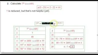 Exponents in a nonprime modulus and Eulers Theorem (Part 2)