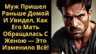 Муж Пришел Раньше Домой И Увидел, Как Его Мать Обращалась С Женою — Это Изменило Всё!