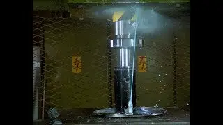 Pushing Non Newtonian Fluid Through Tiny Hole with Hydraulic Press