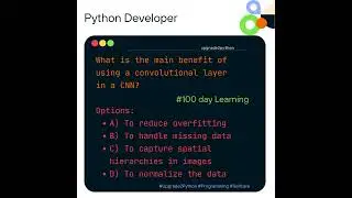 What is the main benefit of using a convolutional layer in a CNN? In ML🤖? #model #py #upgrade2python