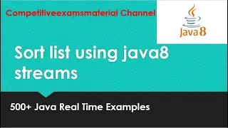 java 8 tutorial :  How to sort list using java8 streams sorted method?