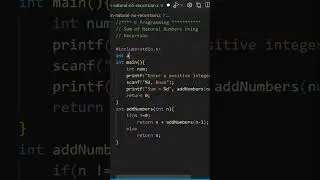 C Programming | Sum of Natural Numbers Using Recursion