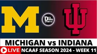 MICHIGAN VS INDIANA LIVE 🏈 NCAAF COLLEGE FOOTBALL Play-by-Play-Week 11- NOV 9, 2024