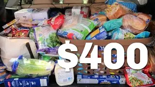 First We WRAP, Then We SHOP!  Aldi & Walmart $400 Grocery Haul