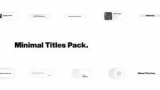 Minimal Titles Pack | After Effects Templates Download