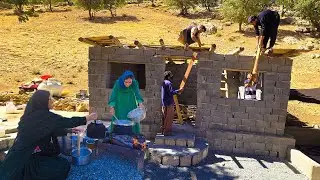 🔨📍Family Home Project: Building a Roof and Cooking Traditional Ash🥣🫕