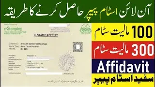 How to get Online Stamp Paper in Pakistan 2025 | Get Your Stamp Paper from the Bank of Punjab Estamp