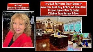 Amazon, Best Buy, Kohl’s, At Home-6 Loop Funky Bow Tutorial-Patriotic Kitchen Tray Design & Tour