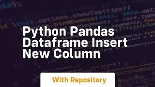 python pandas dataframe insert new column