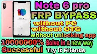 redmi note 6 pro password unlock frp bypass kaise kare | note 6 pro pattern unlock kaise kare