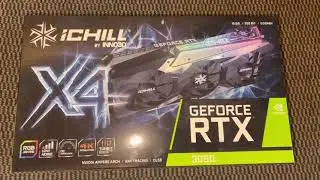 INNO3D ICHILL X4 GEFORCE RTX 3080 UNBOX ETHEREUM HASHRATE TEST GPU MINING CRYPTO GDDR6X VRAM