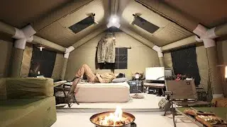 Luxury Suite 2-Room Inflatable Tent Camping. with Land Rover DEFENDER