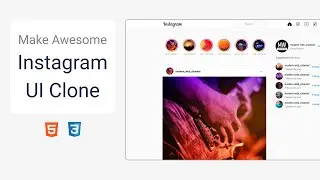 Instagram UI Clone 2021 | Make Responsive Instagram Clone with HTML, CSS UI only.