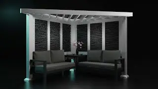 Modern Steel Pergola Cabana - 3D Product Animation Video